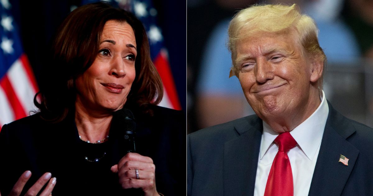 On Sunday, the campaign team for former President Donald Trump, right, released an ad attacking Vice President Kamala Harris, left, who is being considered as the Democratic Party nominee.