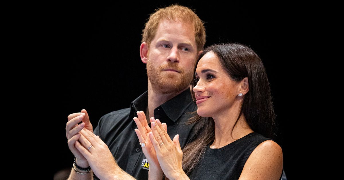 Prince Harry, Duke of Sussex, and Meghan Duchess of Sussex, are seen at the wheelchair basketball final between the United States and France during the Invictus Games in Dusseldorf, Germany, on Sept. 13.