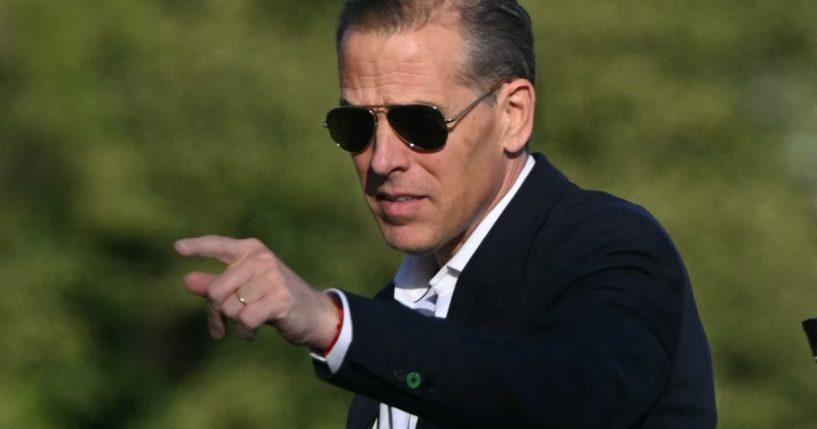 Hunter Biden walks upon arrival at Fort Lesley J. McNair in Washington, D.C., on July 1.