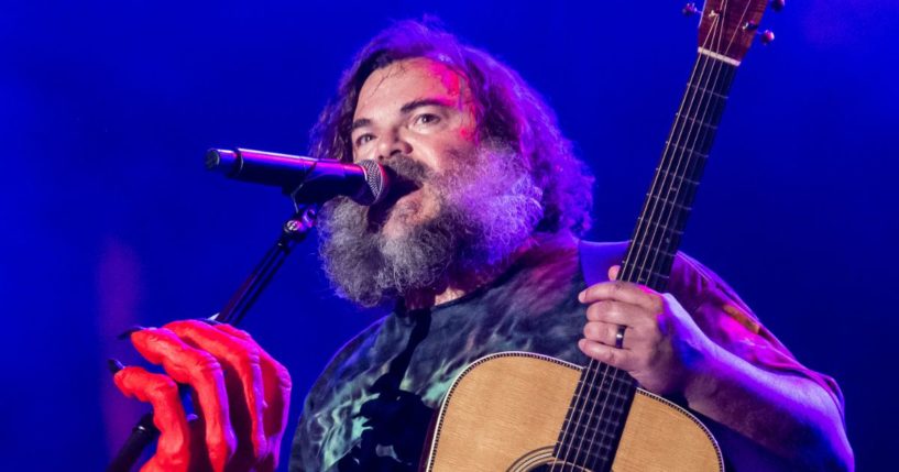 Jack Black of Tenacious D perform on day 2 of the 10th Anniversary of Shaky Knees at Central Park in Atlanta, Georgia, on May 6, 2023.