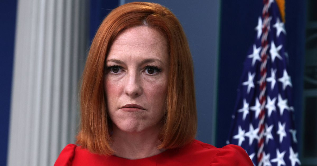 Then-White House press secretary Jen Psaki speaks during a White House news briefing in the James Brady Press Briefing Room of the White House in Washington on May 4, 2022.