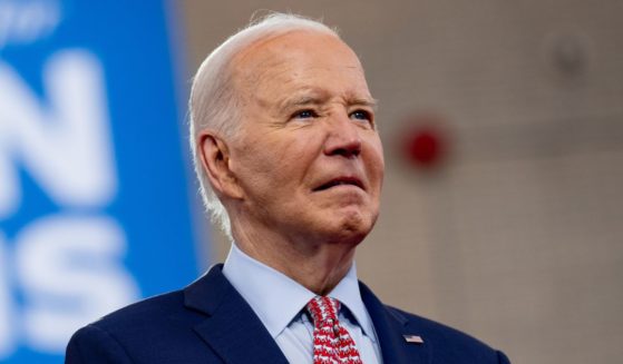 President Joe Biden takes the stage at a campaign rally at Girard College in Philadelphia on May 29.