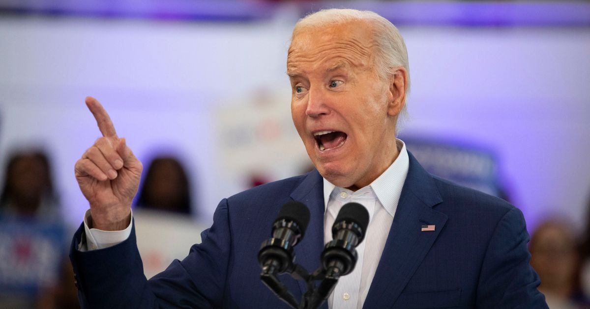 President Joe Biden speaks at a campaign event at Renaissance High School in Detroit on July 12.