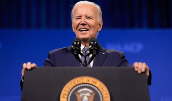 President Joe Biden speaks during the 115th NAACP National Convention in in Las Vegas, Nevada, on Tuesday.