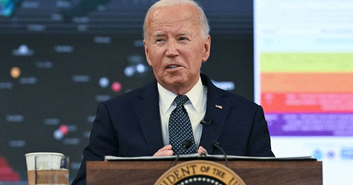 President Joe Biden speaks about extreme weather at the D.C. Emergency Operations Center in Washington, D.C., on Tuesday.