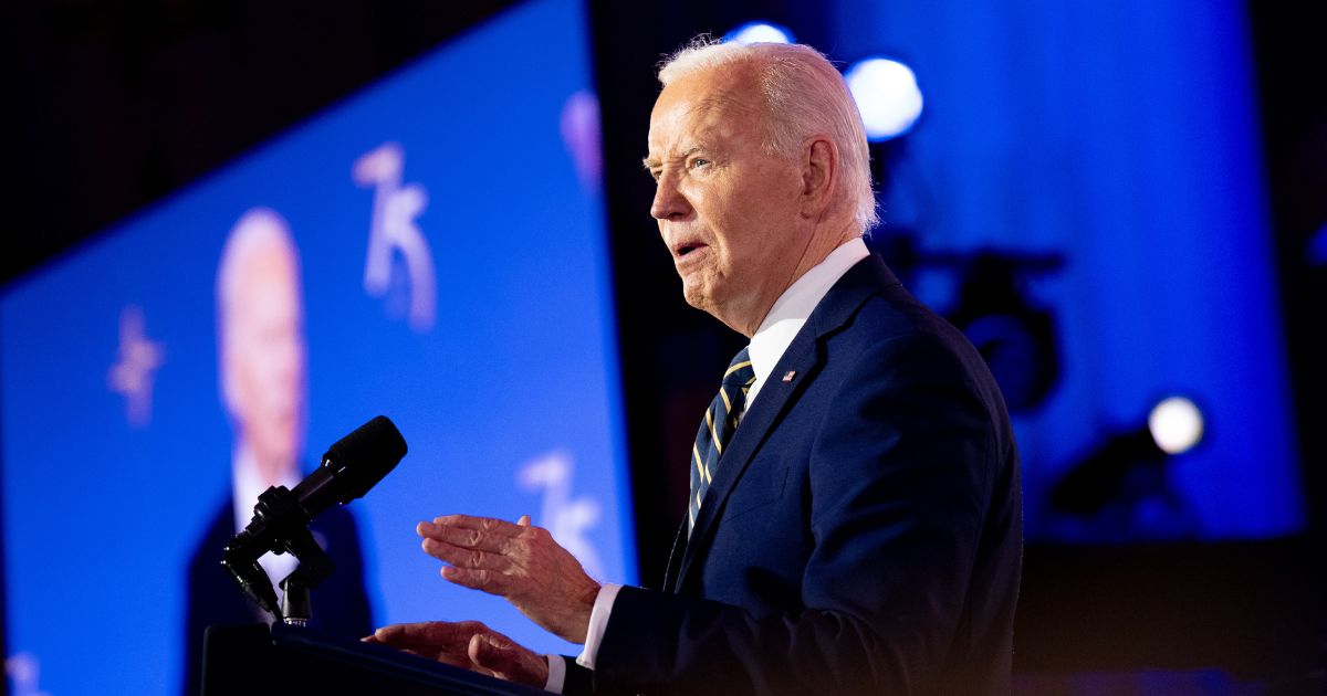 President Joe Biden speaks during a NATO 75th anniversary celebratory event Monday in Washington, D.C.