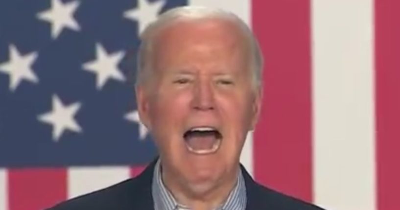 President Joe Biden speaks to supporters during a campaign rally Friday in Madison, Wisconsin.