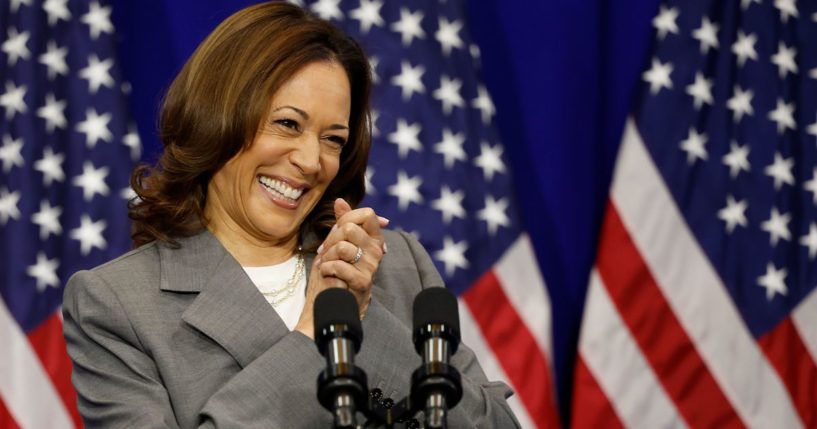 Vice President Kamala Harris delivers remarks on reproductive rights at Ritchie Coliseum on the campus of the University of Maryland in College Park, Maryland, on June 24.