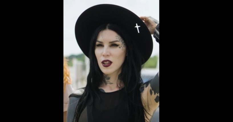 In a recent Instagram video, Kat Von D's blacked out tattoos can be seen.