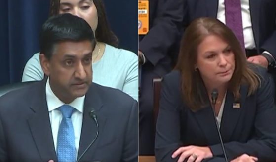 On Monday, Rep. Ro Khanna, left, grilled Secret Service Director Kimberly Cheatle during a House Oversight Committee panel.