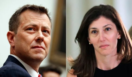 Former FBI Deputy Assistant Director Peter Strzok, left, and former BI lawyer Lisa Page, right, received $2 million in settlements for text messages released by the Department of Justice.