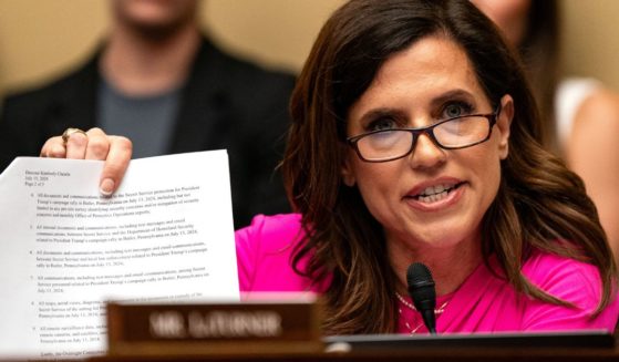 Republican Rep. Nancy Mace of South Carolina holds up paper as she questions Secret Service Director Kimberly Cheatle during a House Oversight and Accountability Committee hearing at the Rayburn House Office Building in Washington on Monday.