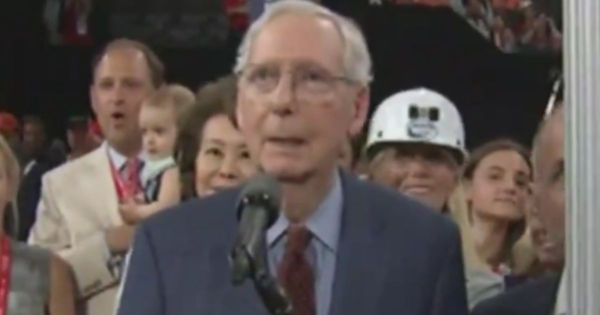 Senate Minority Leader Mitch McConnell was greeted by "boos" as he began speaking at the Republican National Convention in Milwaukee, Wisconsin, on Monday.