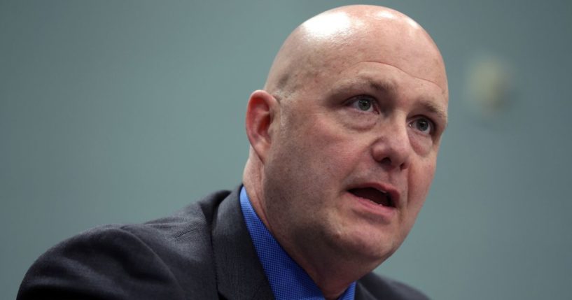 Acting Director of Immigration and Customs Enforcement Patrick Lechleitner testifies during a hearing before the Homeland Security Subcommittee of the House Committee on Appropriations in Washington, D.C., on April 17.