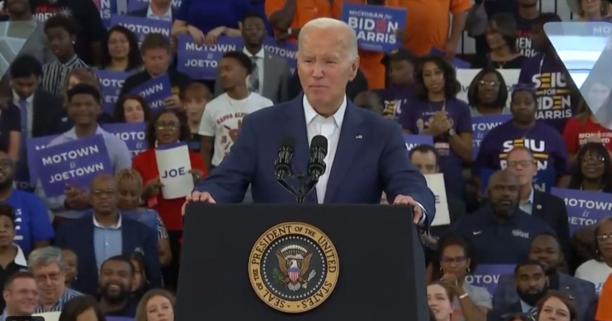 President Joe Biden during a 2024 rally in Detroit, Michigan.