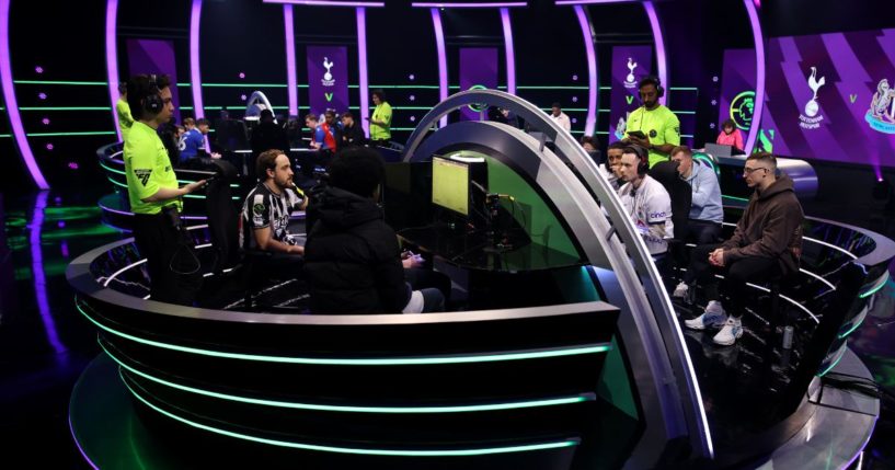 A general view of the action during the ePremier League Finals at Elstree Studios.