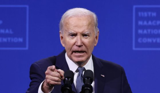 President Joe Biden speaks at the 115th NAACP National Convention at the Mandalay Bay Convention Center on July 16, 2024 in Las Vegas, Nevada.