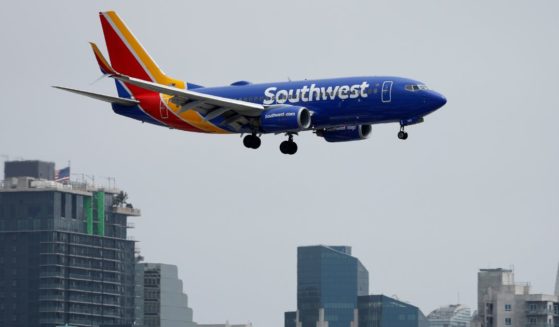 A Southwest Airlines Boeing 737-7H4 approaches San Diego International Airport for a landing from Houston in a file photo taken June 28 in San Diego, California.