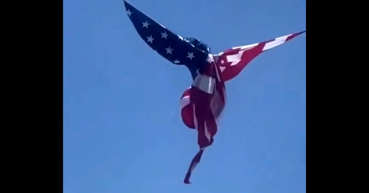 Some thought a tangled U.S. flag at a Trump rally looked like an angel, while others saw an eagle.