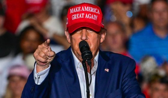 Former President Donald Trump gestures as he speaks during a rally in Doral, Florida, on July 9.
