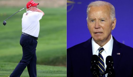 Despite the fact that President Joe Biden, right, has challenged former President Donald Trump, left, to a round of golf, Biden will not be participating in any contest.