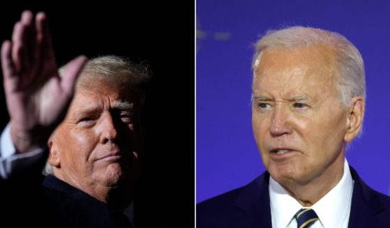 Former President Donald Trump, left, challenged President Joe Biden to take a cognitive test together.