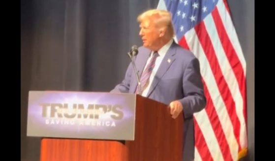 Former President Donald Trump speaks Wednesday in Milwaukee.