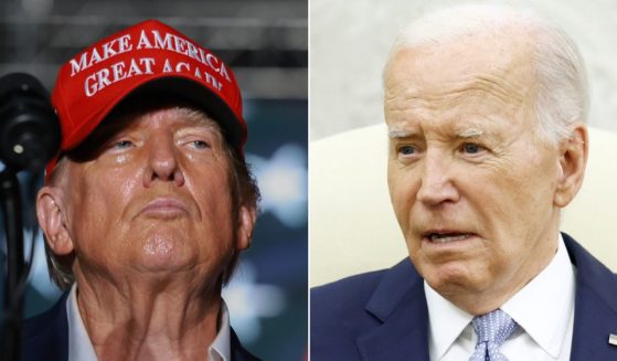 Quite a few Republican congressional representatives are blaming President Joe Biden, right, for Saturday's bloody assassination attempt on former President Donald Trump.