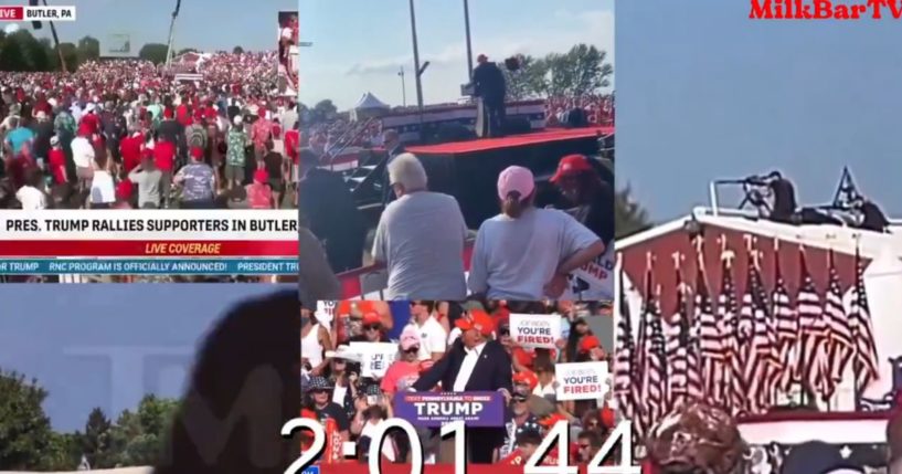 A video posted to X purported to show the timeline of the attempted assassination of former President Donald Trump from six different cameras.