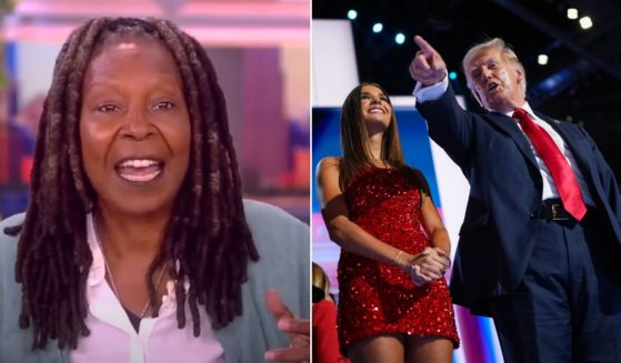 Whoopi Goldberg, left, spoke about former President Donald Trump and his granddaughter, Kai, right, on "The View."