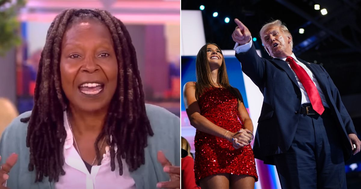 Whoopi Goldberg, left, spoke about former President Donald Trump and his granddaughter, Kai, right, on "The View."