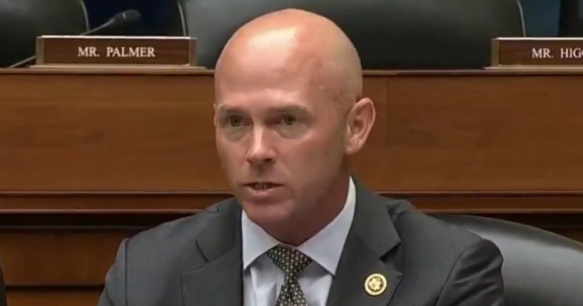 Rep. William Timmons questions Secret Service Director Kimberly Cheatle during a House Oversight Committee hearing in Washington, D.C., on Monday.