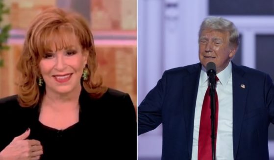 "The View" co-host Joy Behar on Friday's episode, left; former President Donald Trump, speaking at the Republican National Convention on Thursday, right.