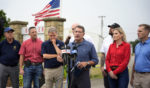 House Committee on Homeland Security Chairman Rep. Mark E. Green speaks to reporters after leading a bipartisan visit on Monday to the site of the July 13 Trump campaign rally in Butler, Pennsylvania.