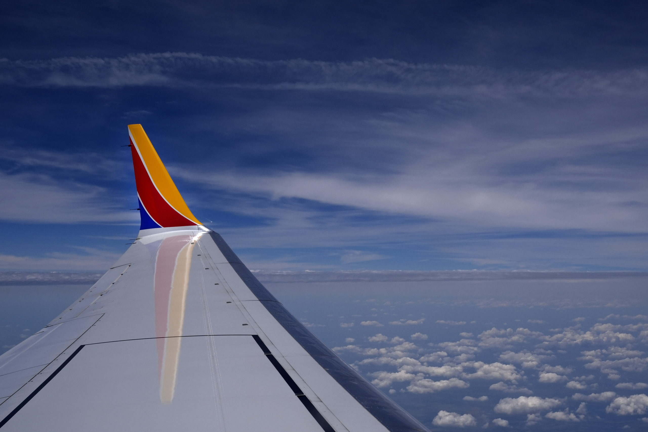 A Southwest Airlines Boeing 737 Max 8 passenger jet flies over the central United States heading for Chicago from Tulsa, Oklahoma., June 15. A Southwest Airlines jet that was damaged after experiencing an unusual "Dutch roll" during a flight is back in service.