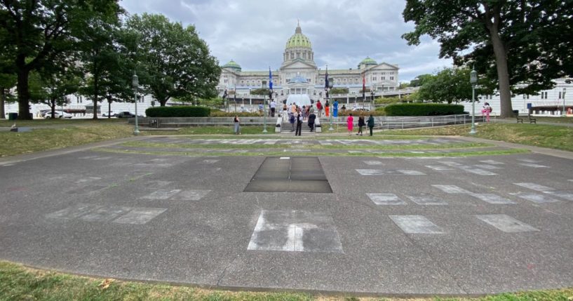 This X screen shot shows the reportedly sparse attendance at a rally for President Joe Biden on July 11, 2024.