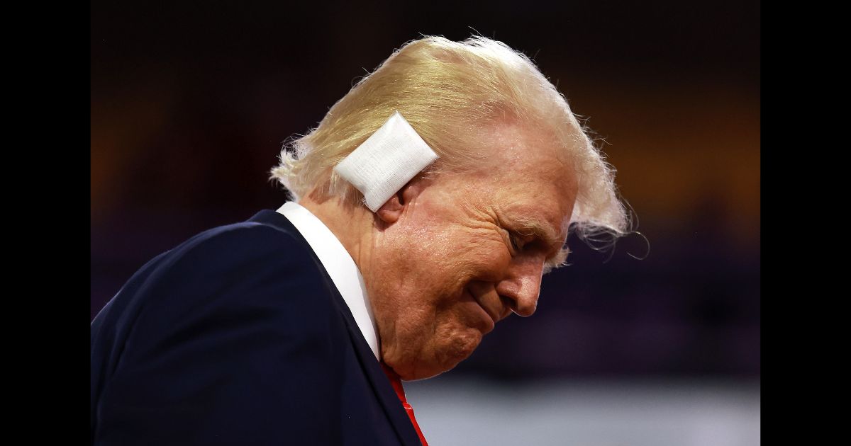 Republican presidential candidate, former U.S. President Donald Trump attends the first day of the Republican National Convention at the Fiserv Forum on July 15, 2024 in Milwaukee, Wisconsin.