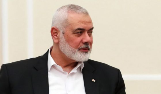 In this handout photo provided by the Iranian Presidency, Ismail Haniyeh, the political leader of Hamas, attends a meeting with Iranian President Masoud Pezeshkian, on July 30, 2024 in Tehran, Iran.