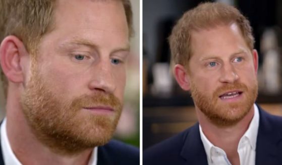 These X screen shots show clips of Prince Harry during an interview with ITV's Rebecca Barry, which she posted on July 24, 2024.