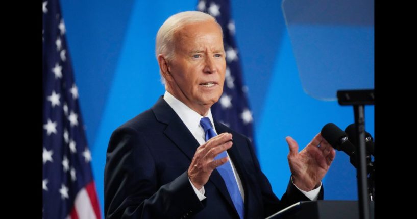 U.S. President Joe Biden holds news conference at the 2024 NATO Summit on July 11, 2024 in Washington, DC.