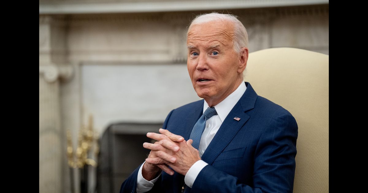 U.S. President Joe Biden speaks during a meeting with Israeli Prime Minister Benjamin Netanyahu in the Oval Office at the White House on July 25, 2024 in Washington, DC.