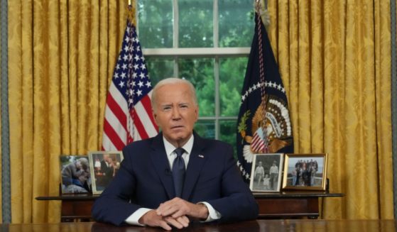 U.S. President Joe Biden delivers a nationally televised address from the Oval Office of the White House on July 14, 2024 in Washington, DC.