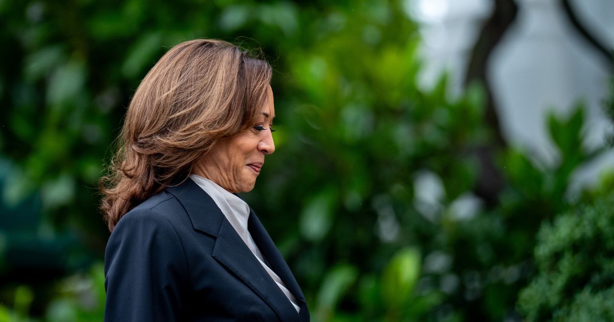 U.S. Vice President Kamala Harris arrives for an NCAA championship teams celebration on the South Lawn of the White House on July 22, 2024 in Washington, DC.