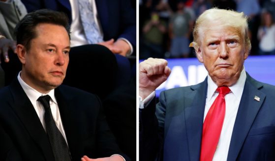 (L) Tesla CEO Elon Musk listens as Israeli Prime Minister Benjamin Netanyahu addresses a joint meeting of Congress in the chamber of the House of Representatives at the U.S. Capitol on July 24, 2024 in Washington, DC. (R) Republican presidential nominee, former U.S. President Donald Trump speaks during a campaign rally at the Van Andel Arena on July 20, 2024 in Grand Rapids, Michigan.