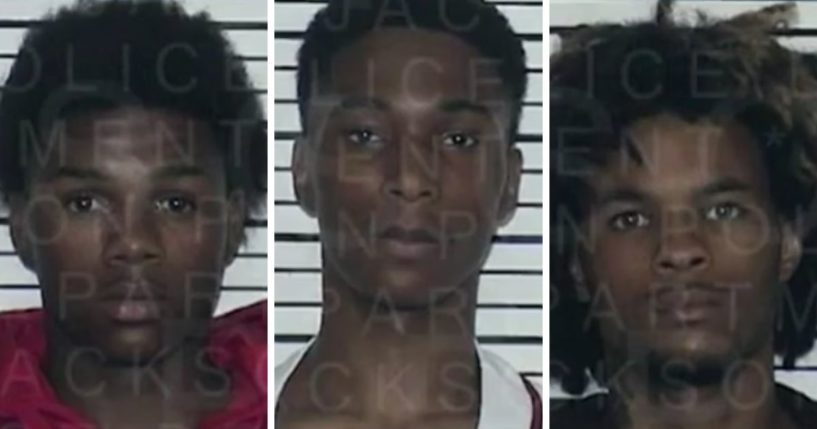 These YouTube screen shots show the mugshots of three young men charged with murdering a convenience store employee on July 8, 2024. (L-R) Shown are Trent Wooten, Kadaris Cohen and Zaylon Norton.