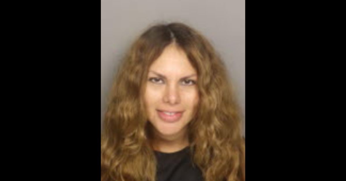 This mug shot shows Michelle Silva Perez, a transgender 'woman' who allegedly attacked a shelter in Greenville, South Carolina on July 18, 2024.