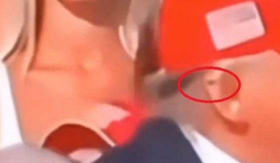 A video purporting to show a bullet striking former President Donald Trump's ear.