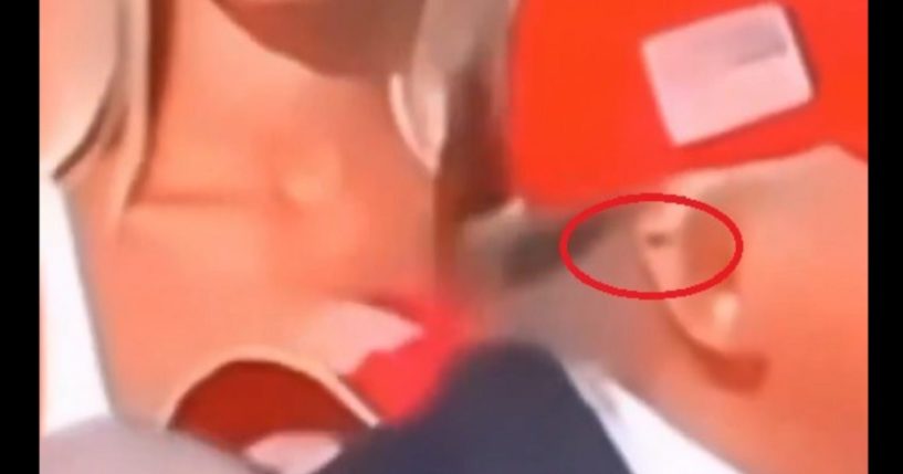 A video purporting to show a bullet striking former President Donald Trump's ear.