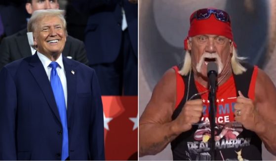 Former President Donald Trump grins in a Tuesday photo from the Republican National Convention in Milwaukee, left; professional wrestler Hulk Hogan, right, tears his shirt in an unforgettable moment from the convention's closing day on Thursday.