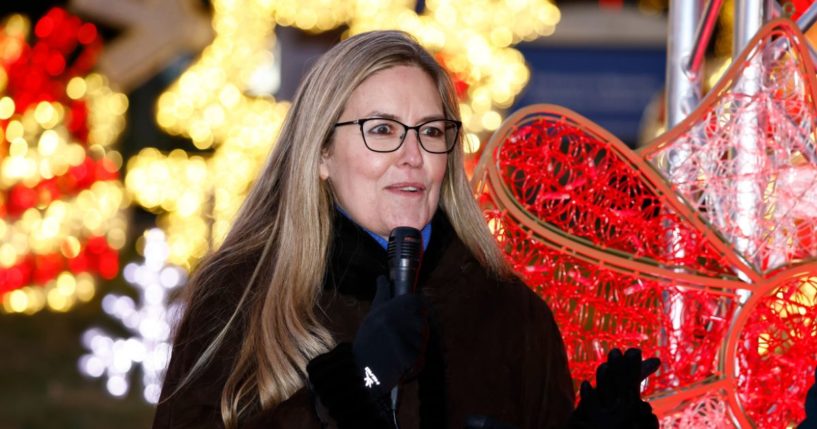 U.S. Representative Jennifer Wexton (D-VA) speaks during Holiday Road Virginia Friends & Family Preview Night 2022 at Morven Park on November 26, 2021 in Leesburg, Virginia.